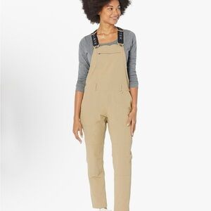 Burton Multipath women’s khaki breathable stretch overalls size 27